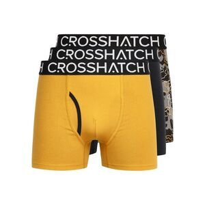 Crosshatch Mens Lynol Boxer Shorts (Pack of 3) / Yellow